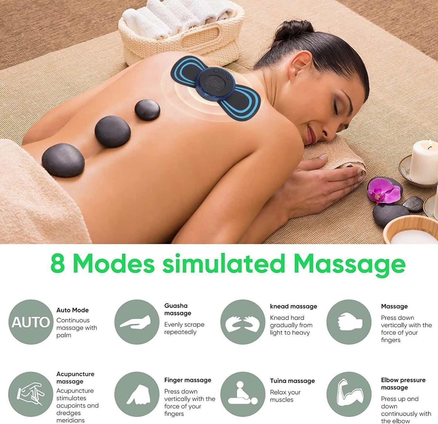 Mini Massager with 8 Modes and 19 Strength Levels